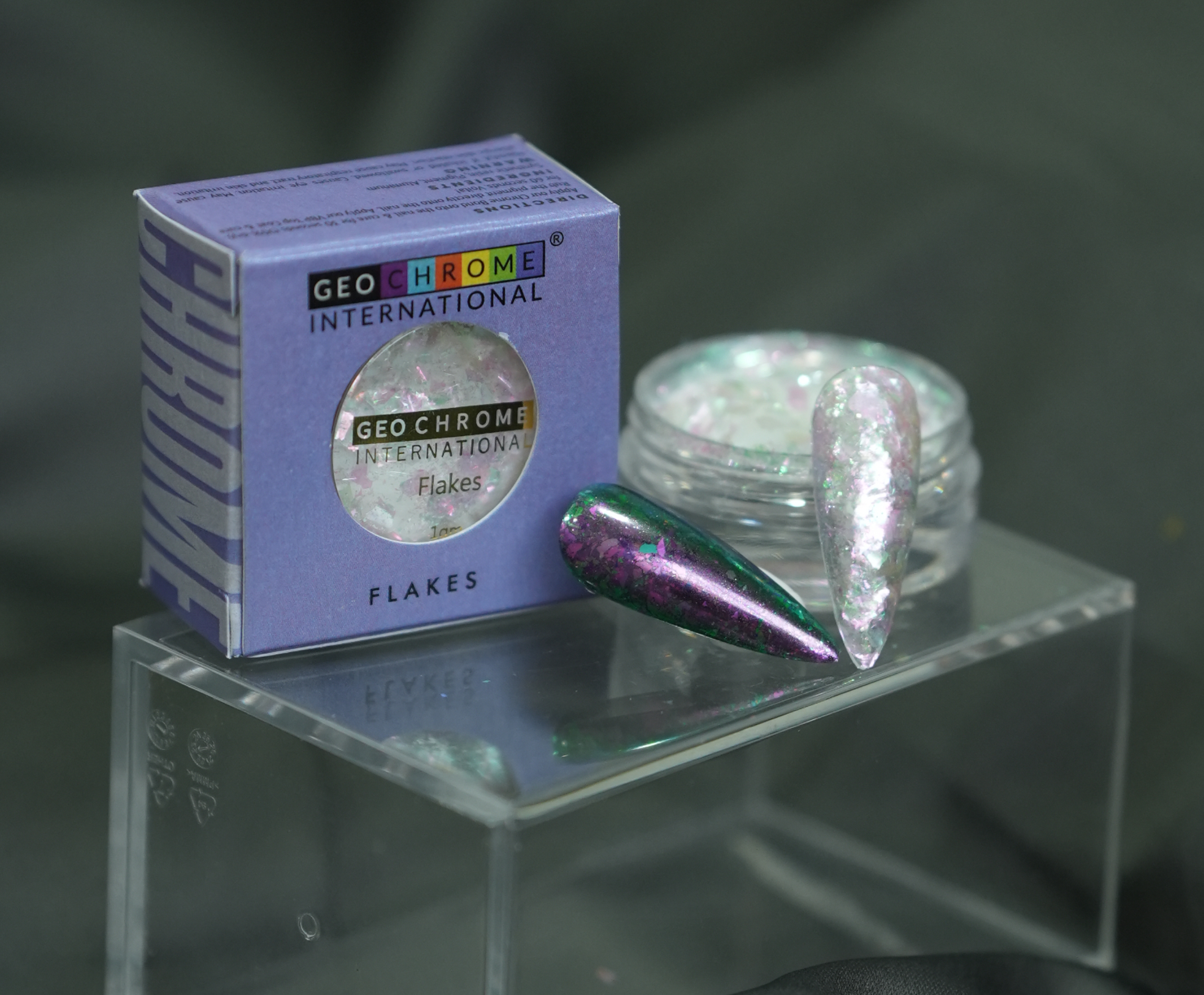 Transparent Optical Chameleon Flake - Plum Fren